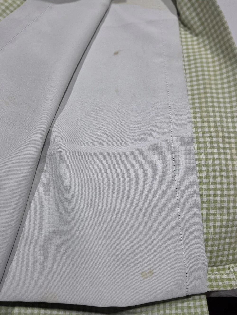 Pottery Barn Kids Green Gingham Lined Curtain Panels 44